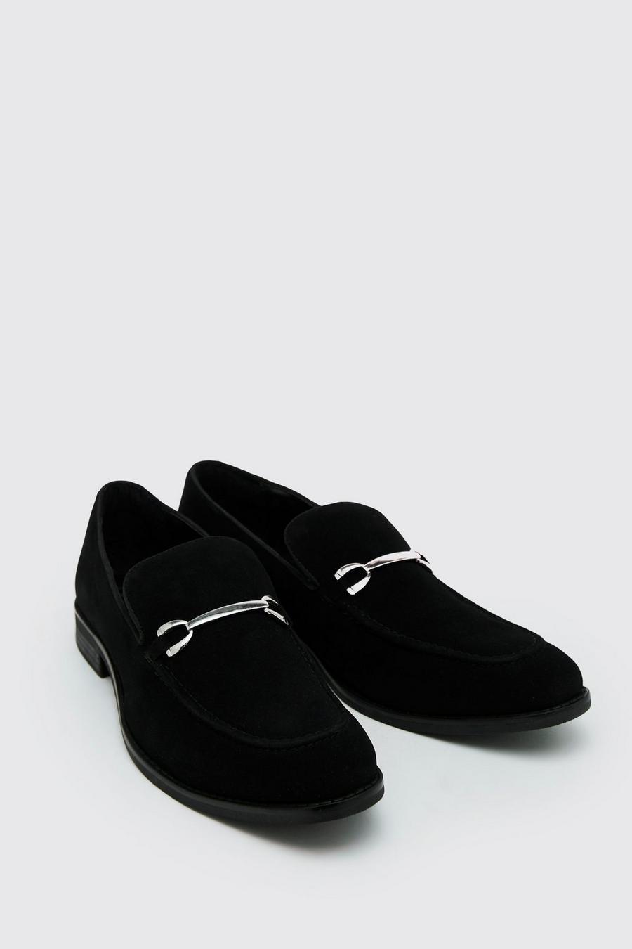 Black Faux Suede Snaffle Loafer image number 1