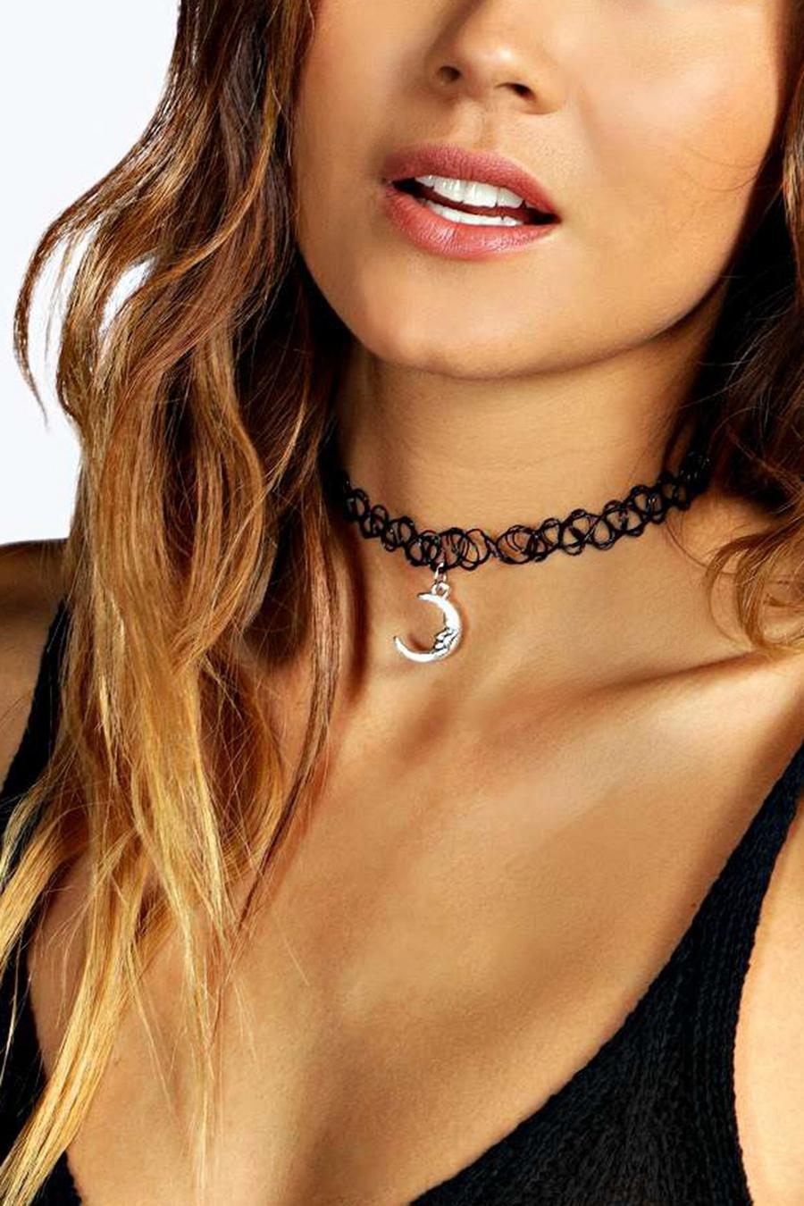 Sofia Moon Stretchy Tattoo Choker image number 1