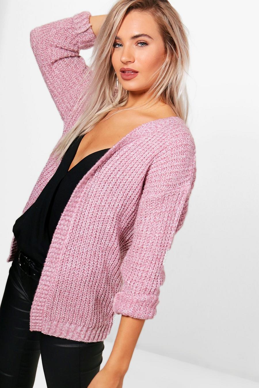 Rose Edge To Edge Grungy Marl Knit Cardigan image number 1