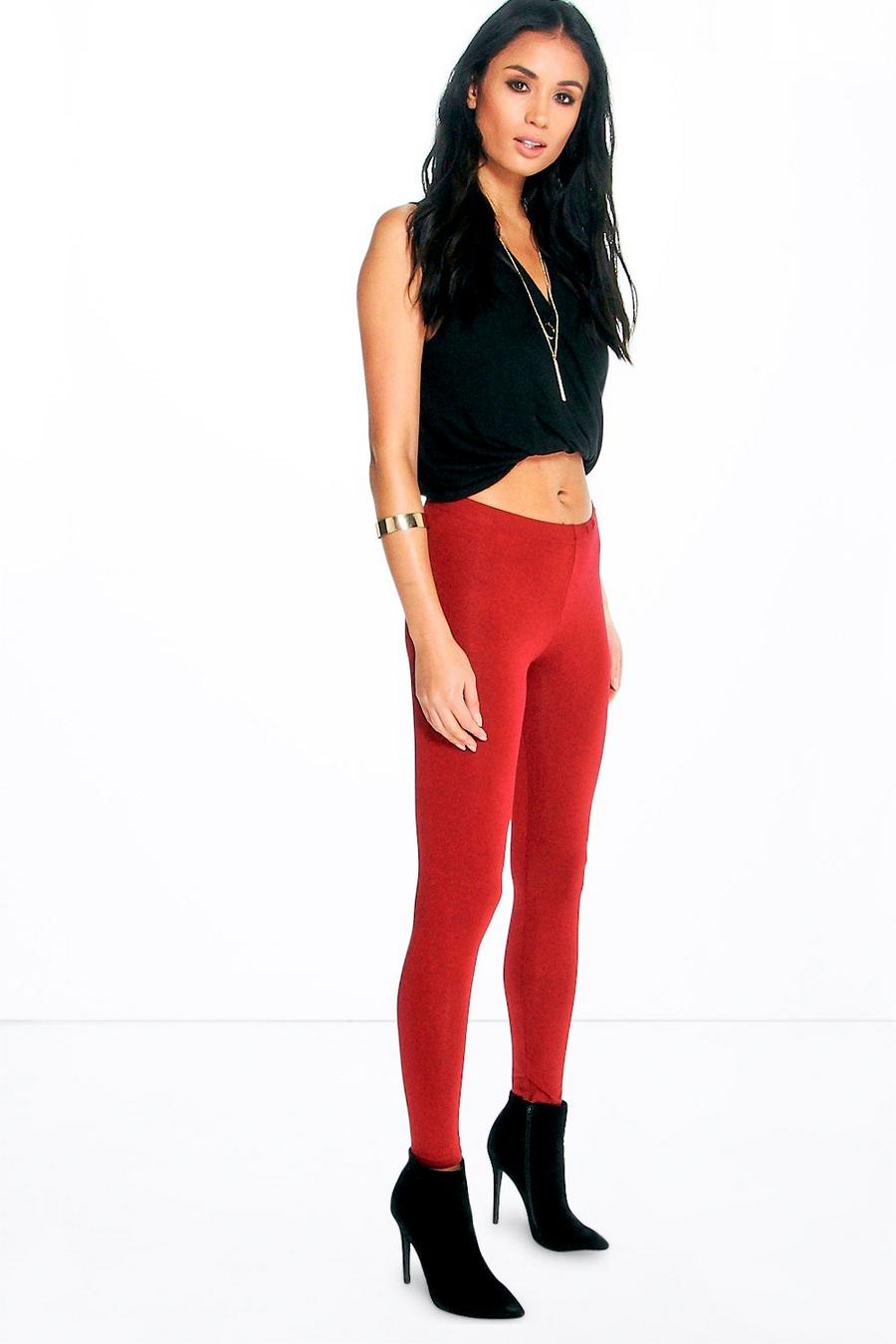 Berry Basic Jersey Knit Leggings image number 1