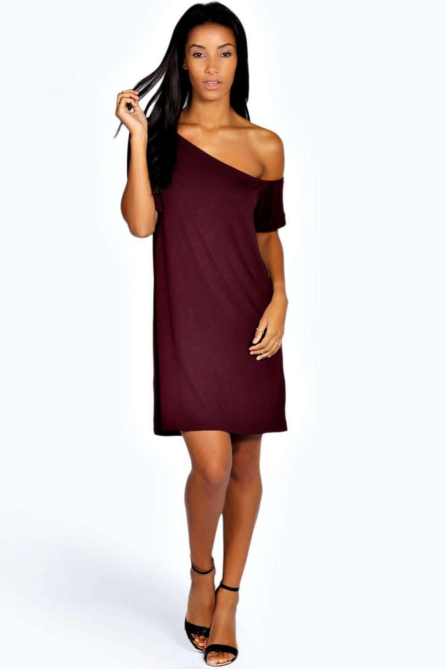 Berry Cara Off The Shoulder Slouchy Dress image number 1