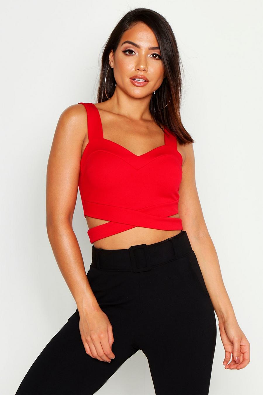 Red Bralette med cut-outs image number 1