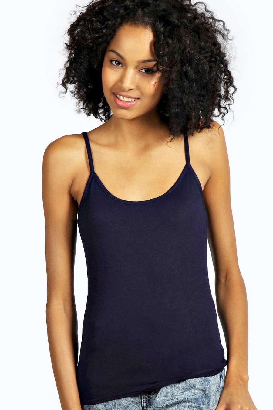 Navy Pink Basic Strappy Tank image number 1