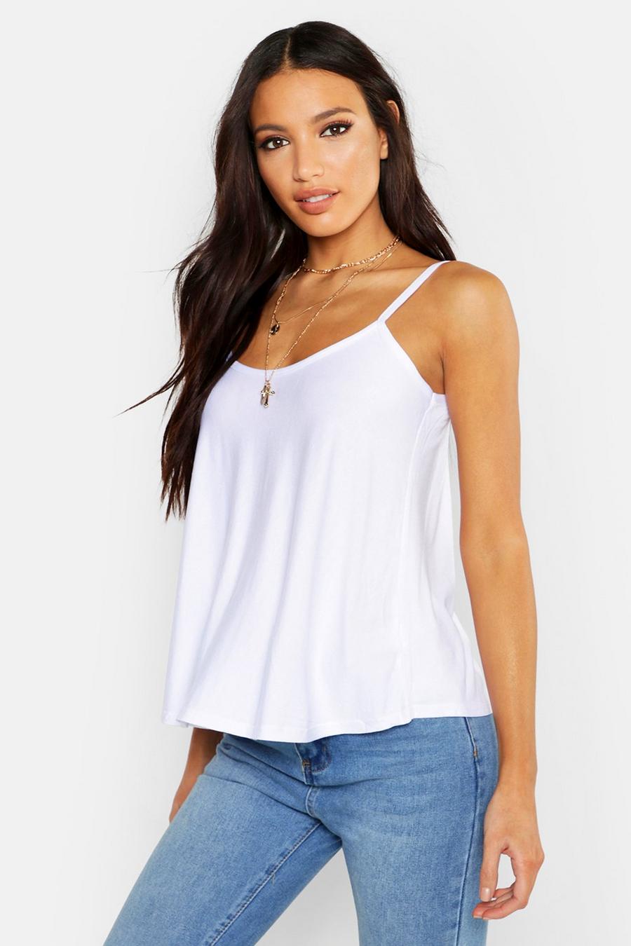 White Basic Swing Camisole image number 1