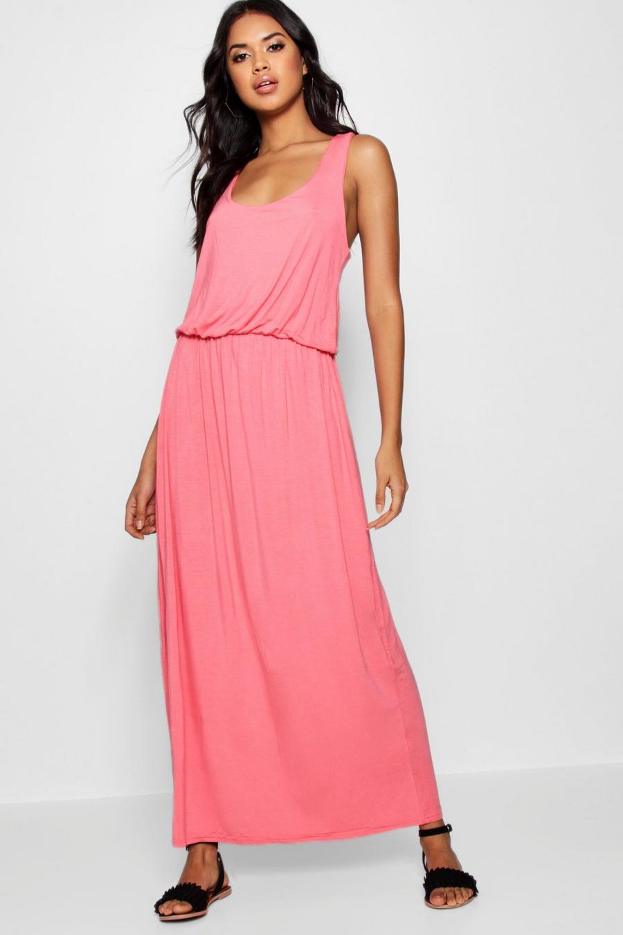 Robe maxi dos nageur, Coral image number 1