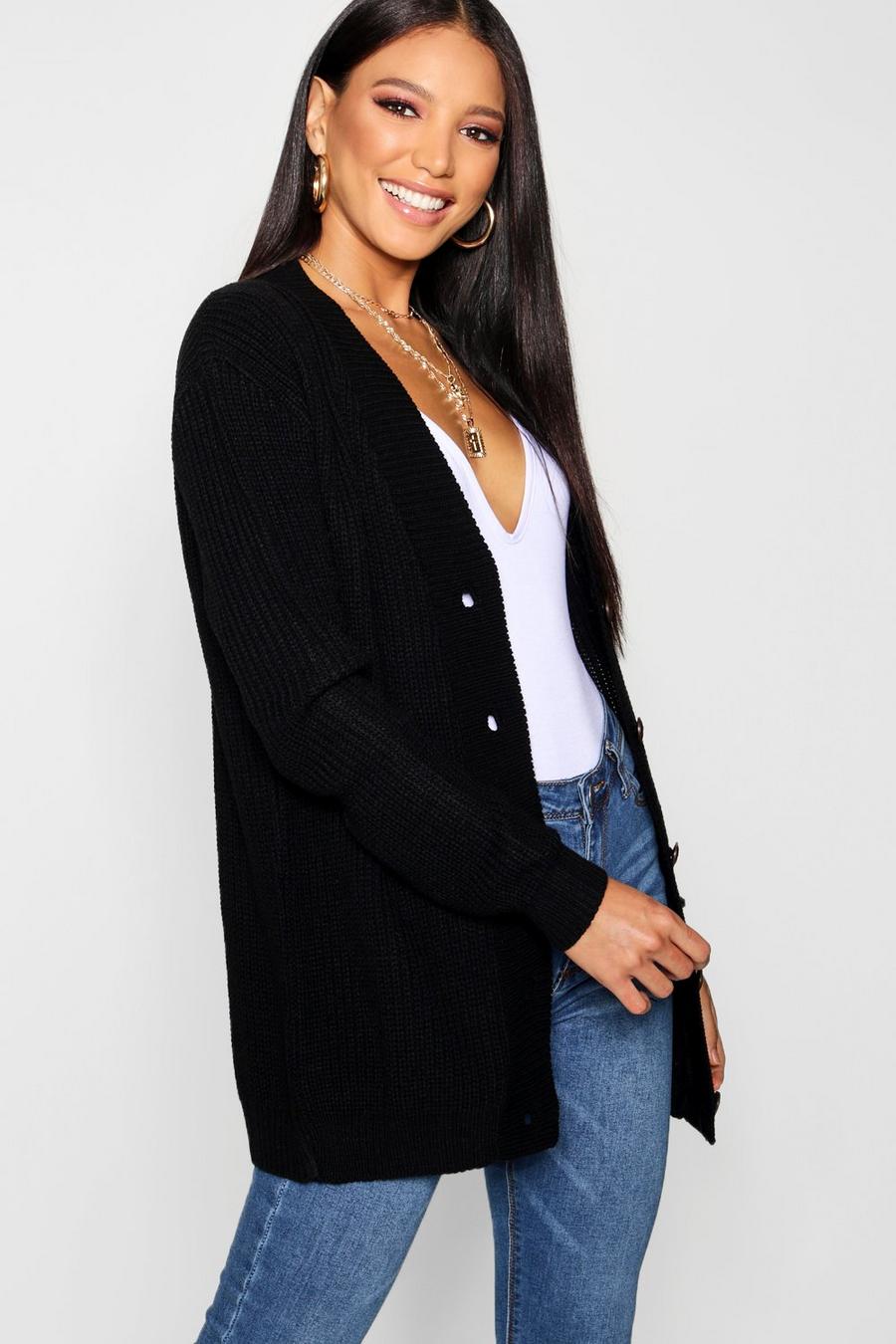 Black Knitted Cardigan image number 1