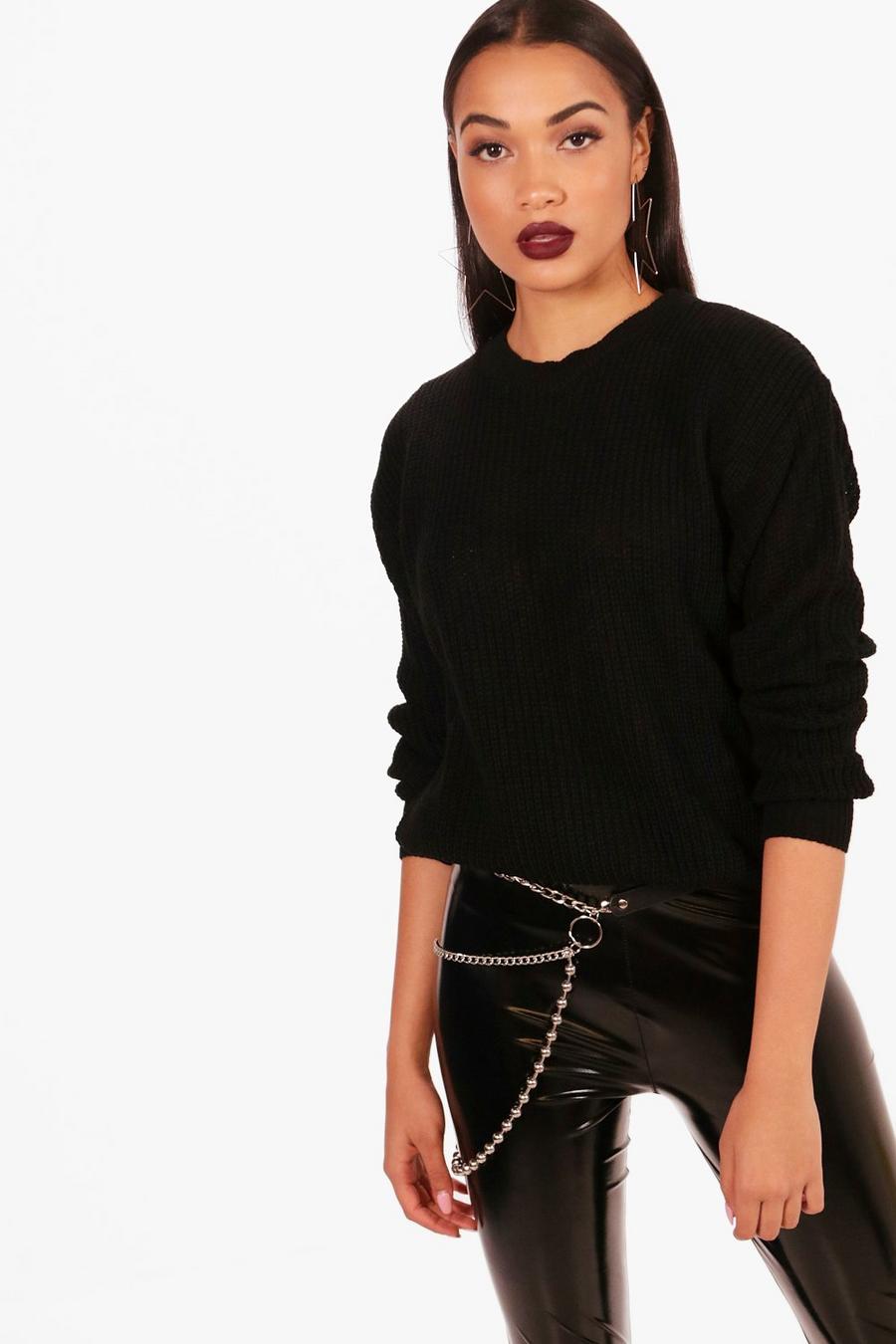 Black Oversized Sweater image number 1