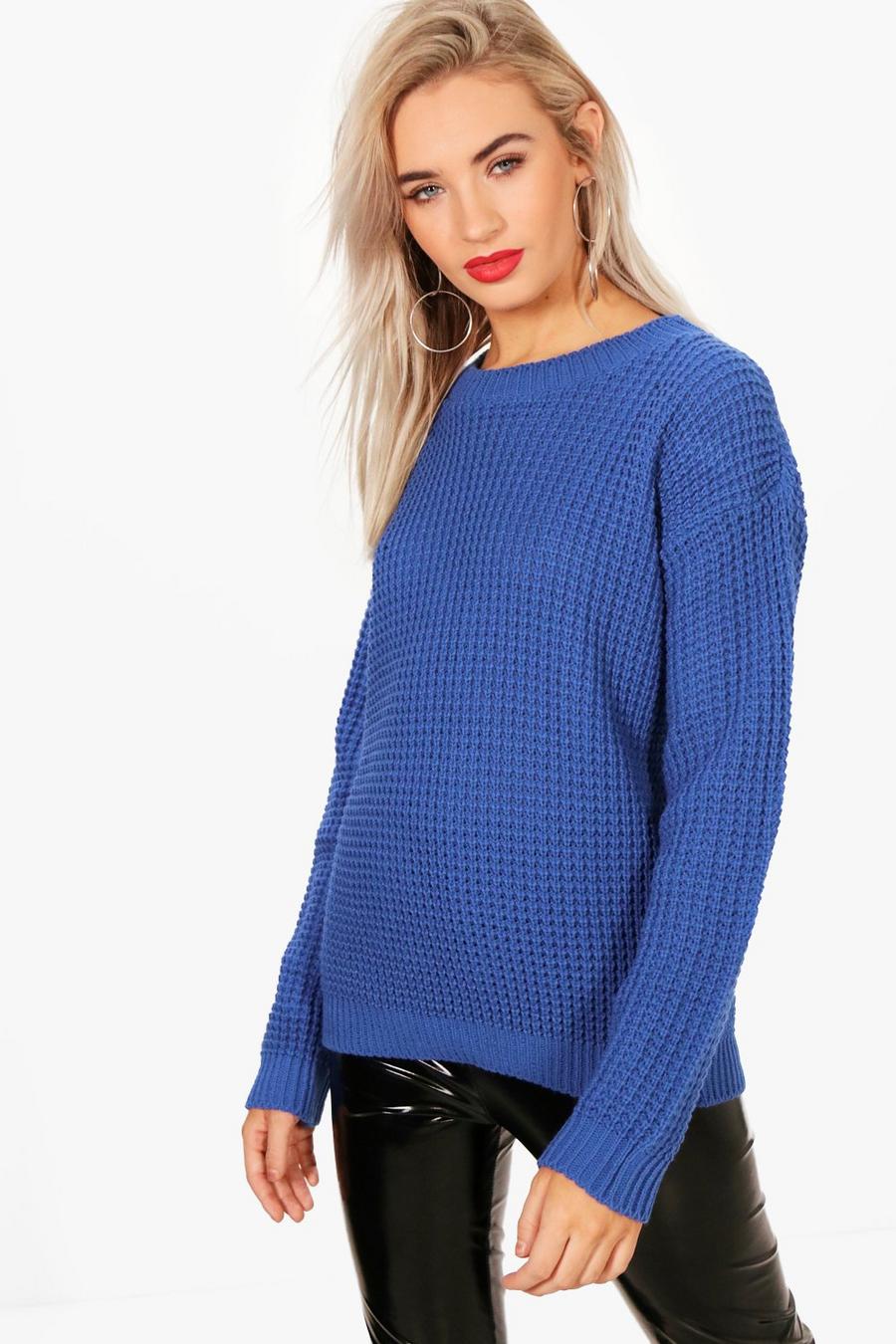 Oversized Vintage-Pullover, Kobaltblau image number 1