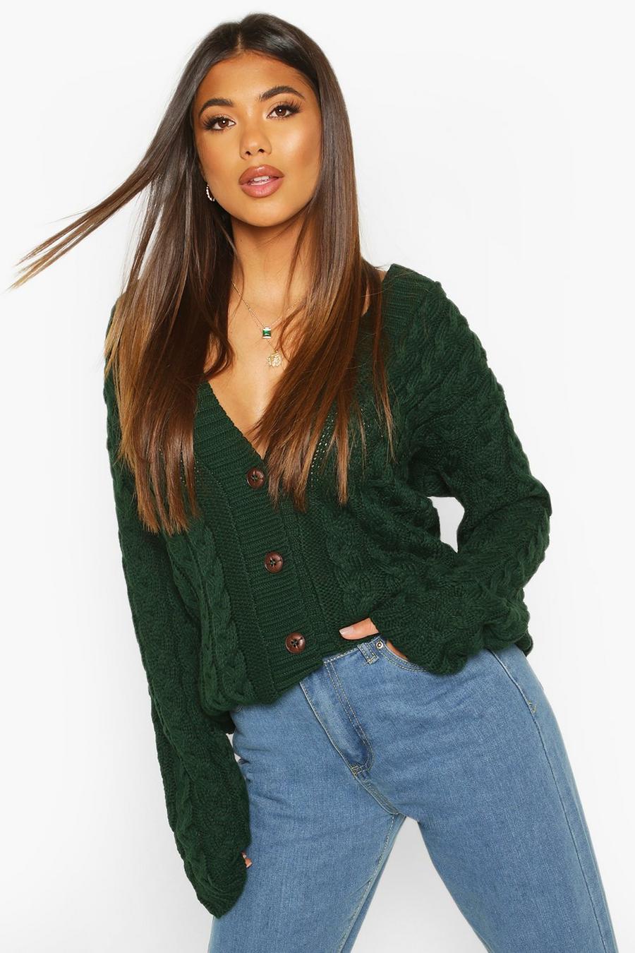 Bottle Cable Knit Cardigan image number 1