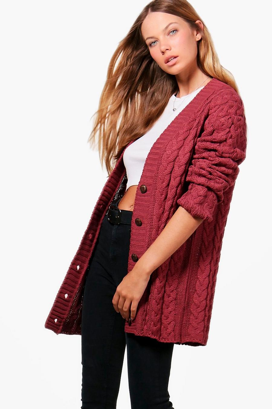 Rose Cable Knit Cardigan image number 1