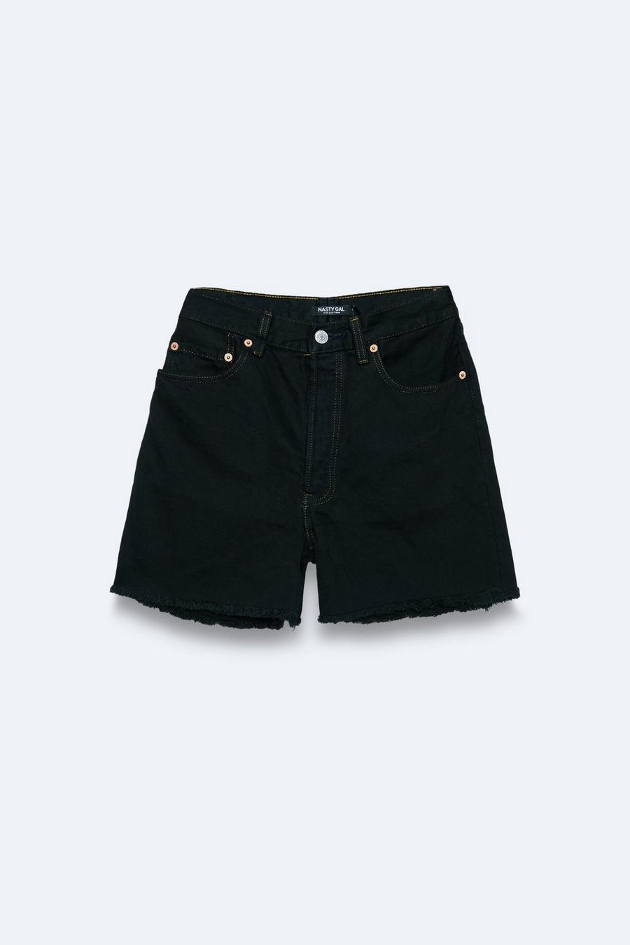 Black Vintage Reclaimed Branded Denim Shorts