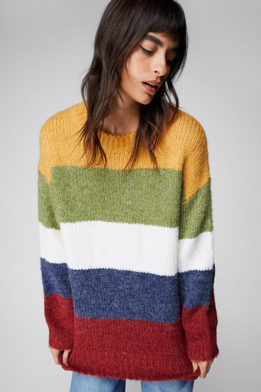 Multi Oversized Stripe Sweater