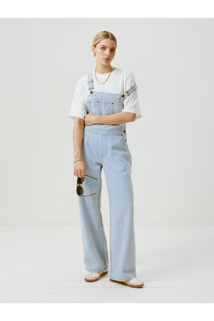 Pale wash The Denim Dungarees