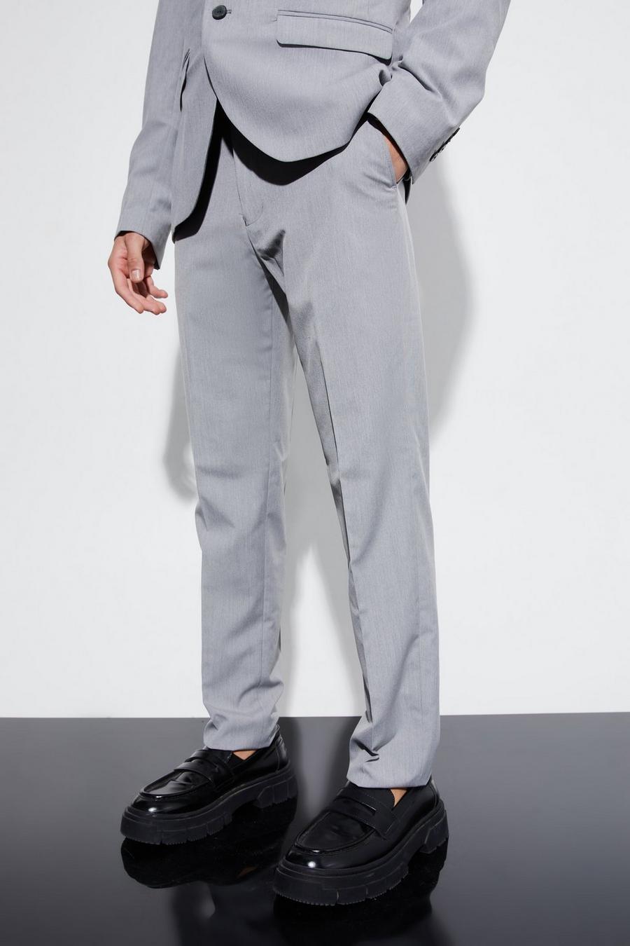 Grey Slim Suit Trousers image number 1
