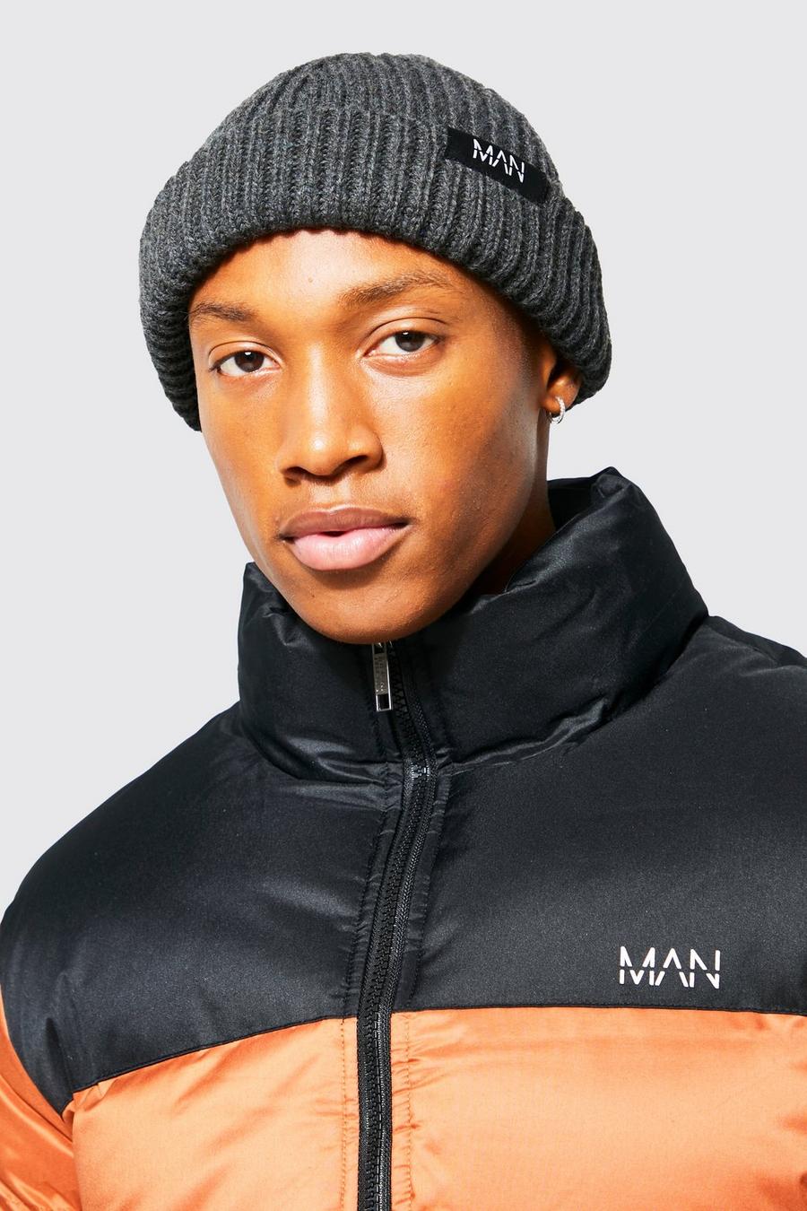 Charcoal Man Tab Beanie image number 1
