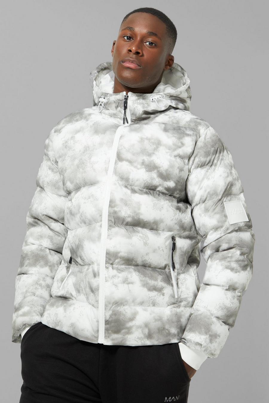 Man Active Camouflage Steppjacke, White