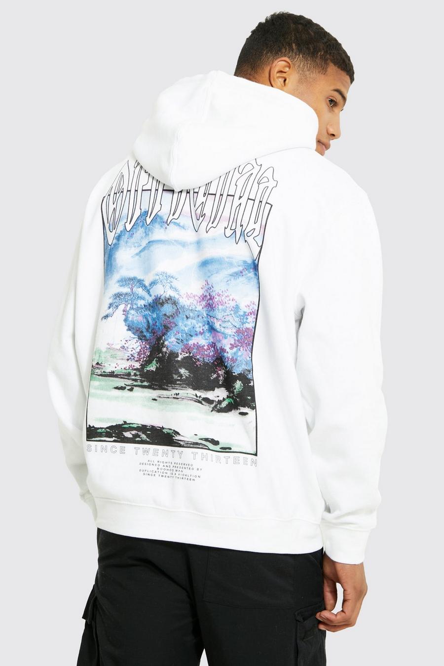Oversize Hoodie mit Official-Print, White