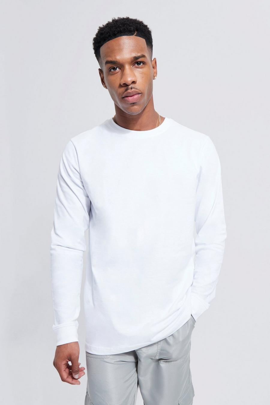 White Long Sleeve T-shirt image number 1