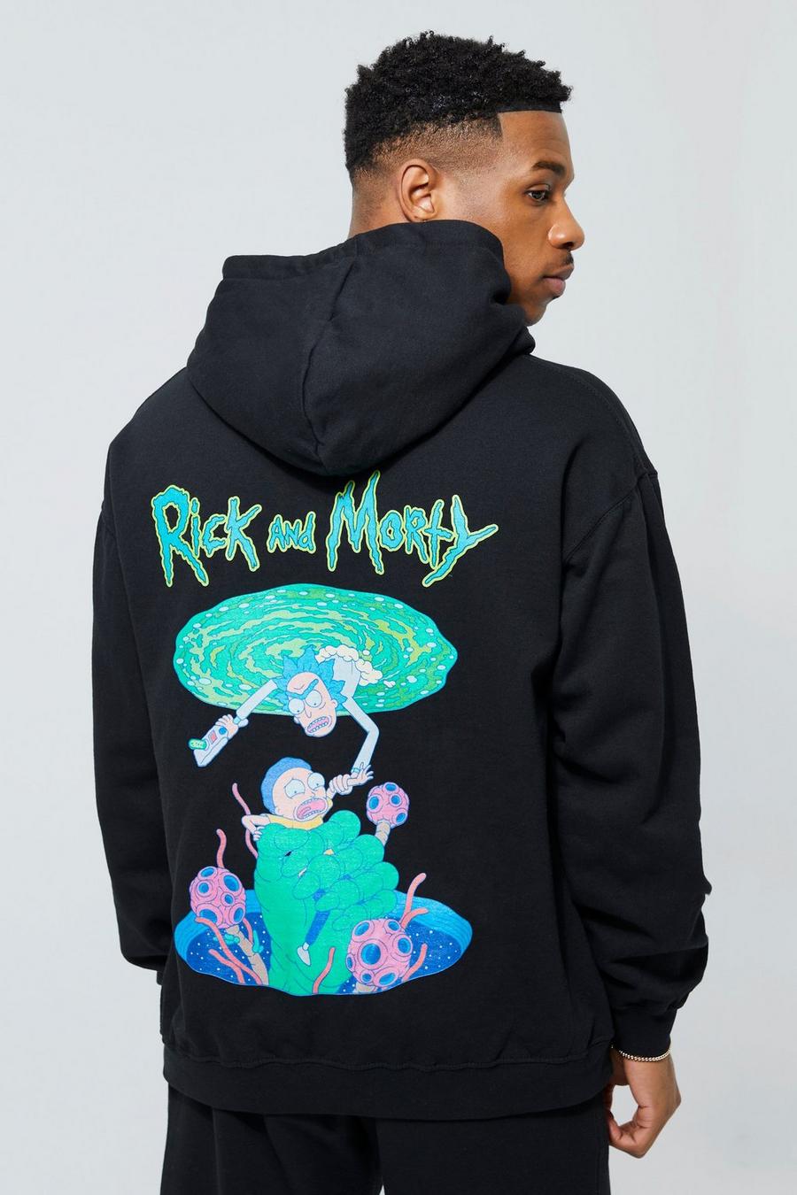 Black Rick & Morty Oversize hoodie