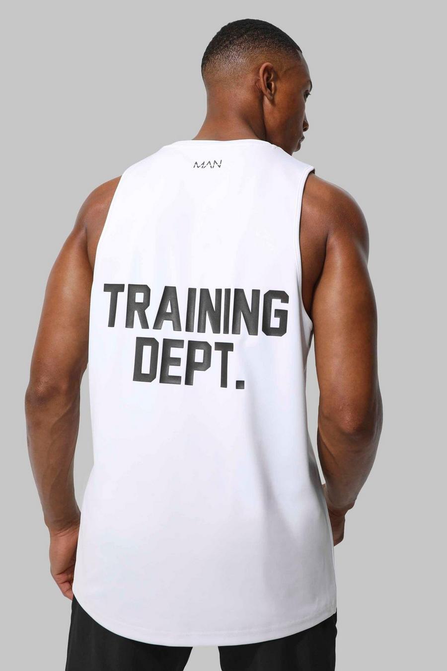 Top sin mangas MAN Active Training Dept resistente, White