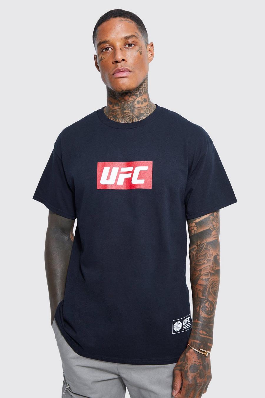 Black UFC T-shirt med tryck