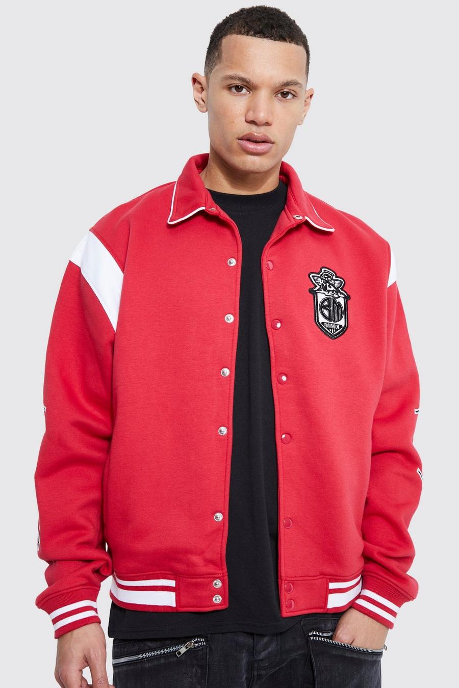 Tall kastige Limited Edition Jersey-Jacke, Red