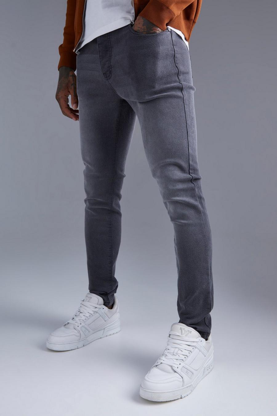 Dark grey Skinny jeans med stretch