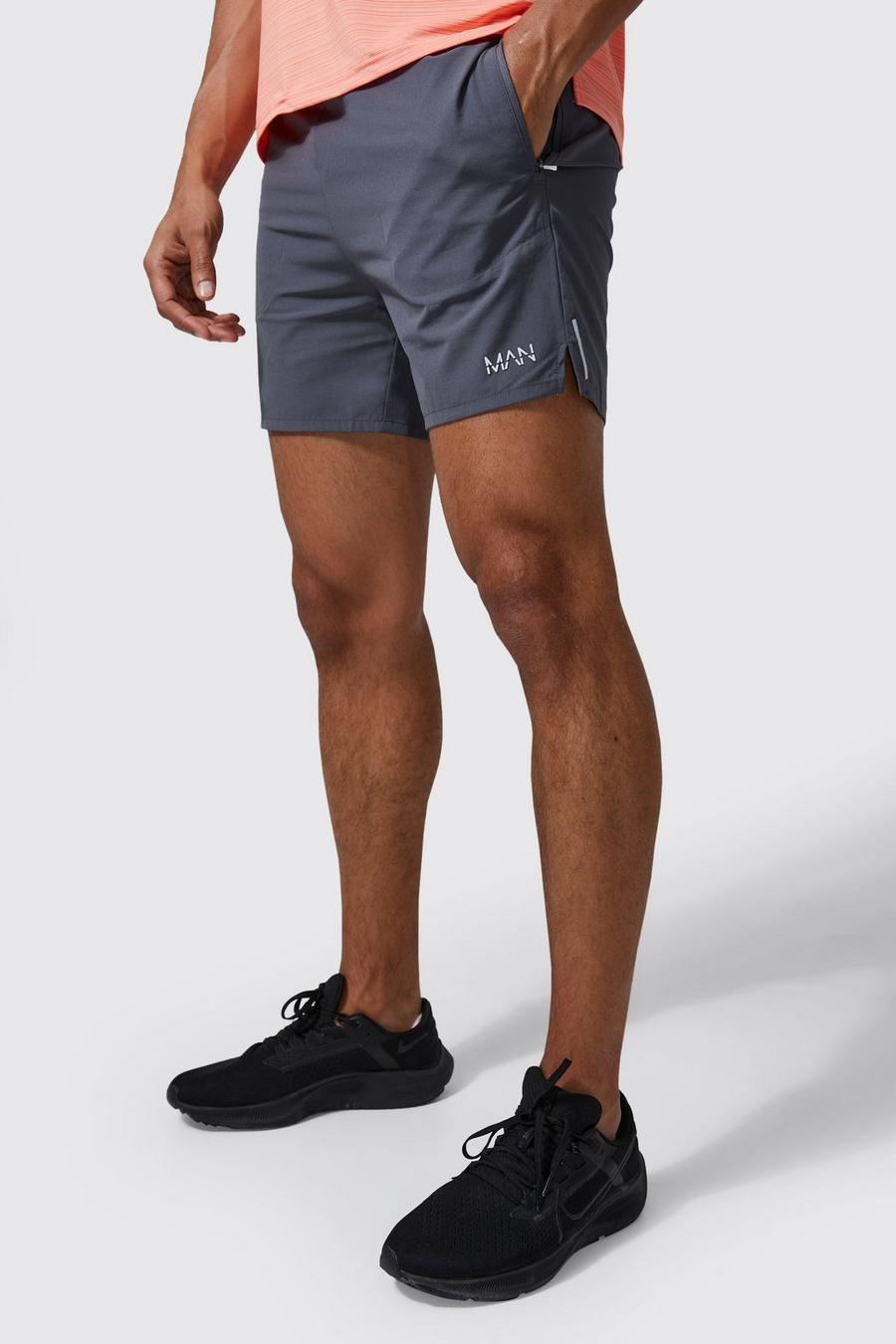 Man Active Lightweight Performance Shorts, Charcoal