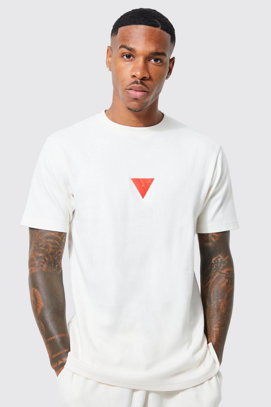 Slim-Fit T-Shirt mit Print, White