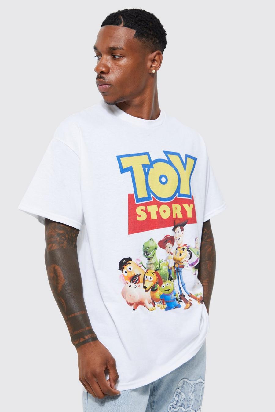 White Oversized Toy Story License T-shirt