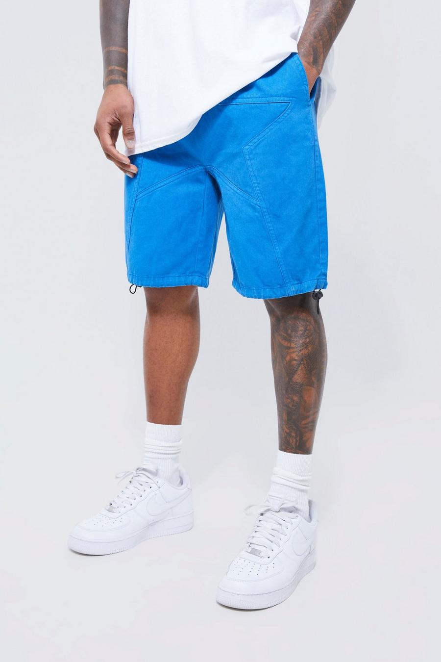 Lockere Shorts mit Stern-Applikation, Blue