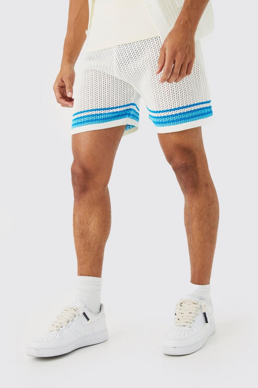 Ecru Korta shorts med ledig passform