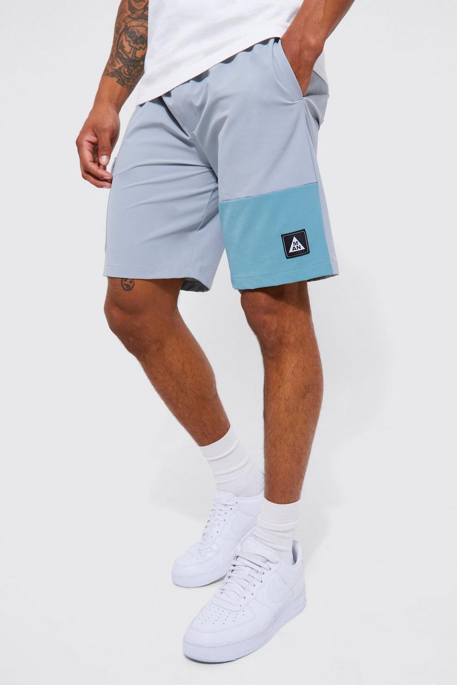 Leichte elastische Komfort Cargo-Shorts, Blue