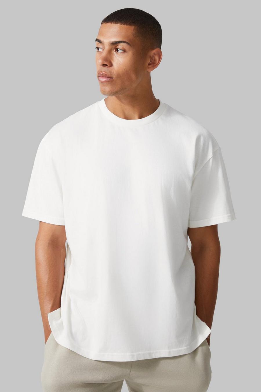 Oversize Man Active T-Shirt, Ecru image number 1