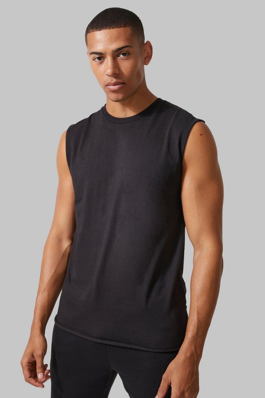 Man Active Tanktop, Black