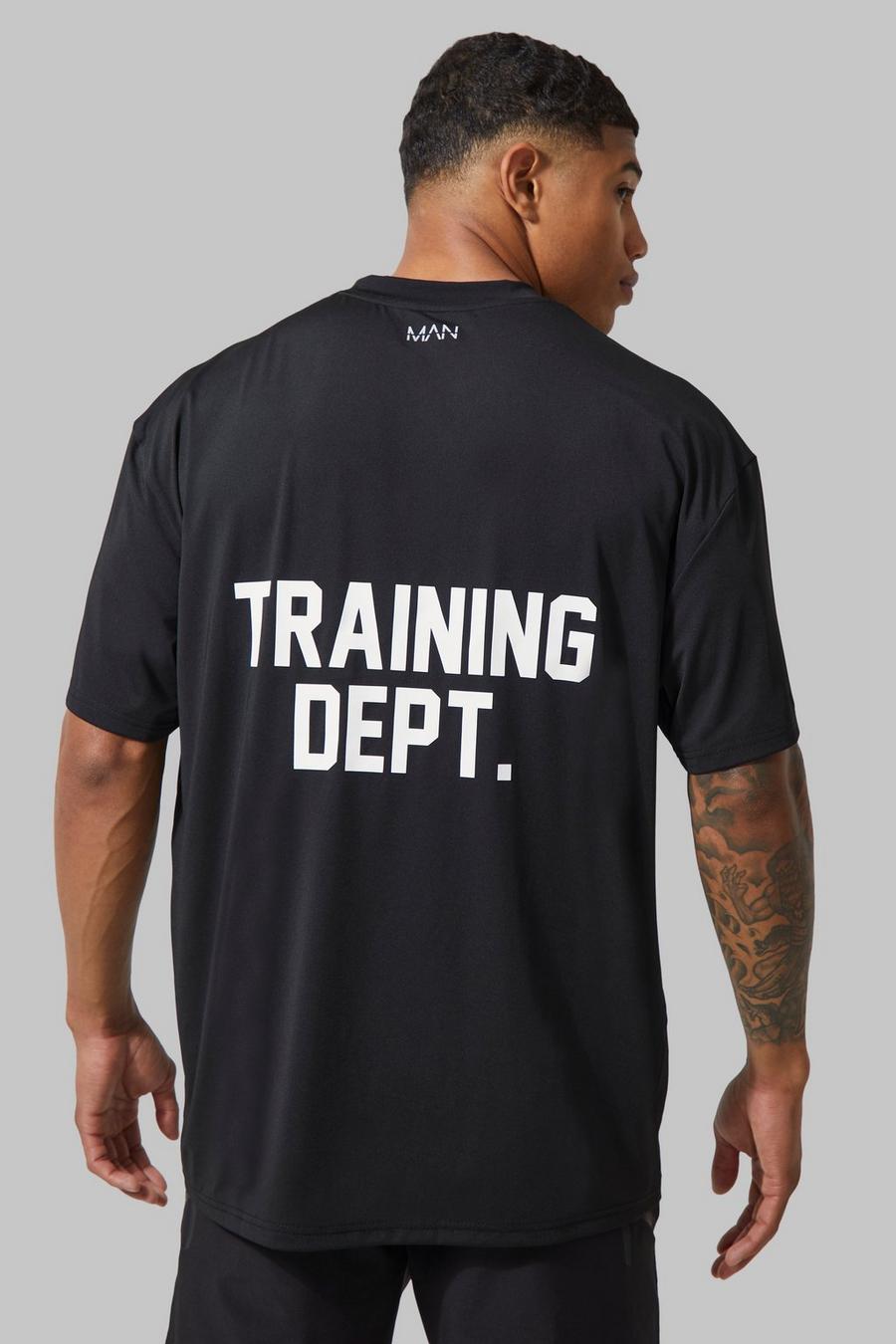 Camiseta MAN Active oversize con estampado Training Dept, Black