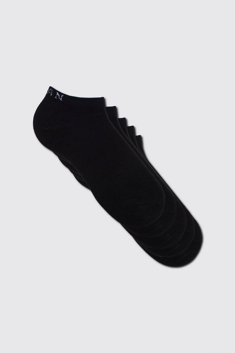 Pack de 5 pares de calcetines MAN deportivos, Black