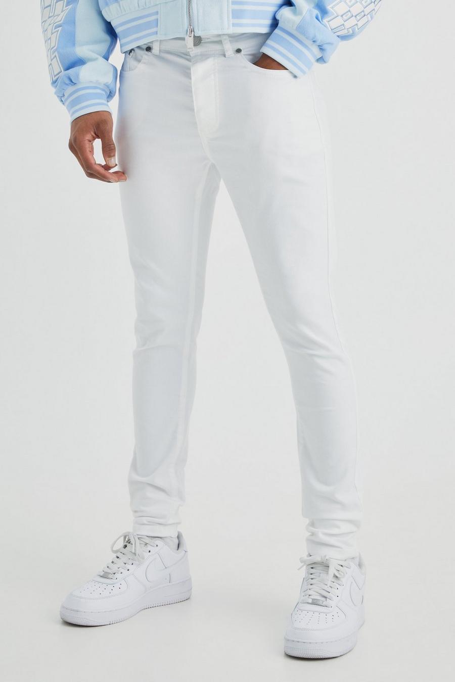 White Stretch Super Skinny Jeans