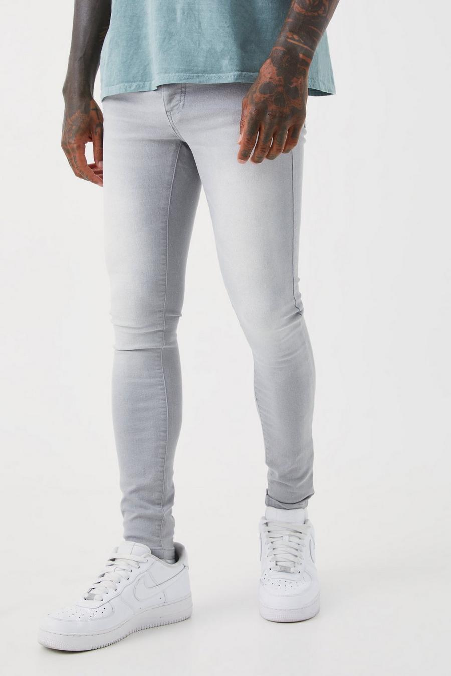 Ice grey Super skinny jeans med stretch