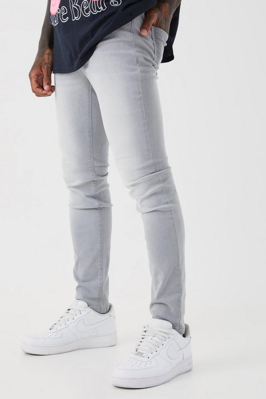 Ice grey Skinny jeans med stretch