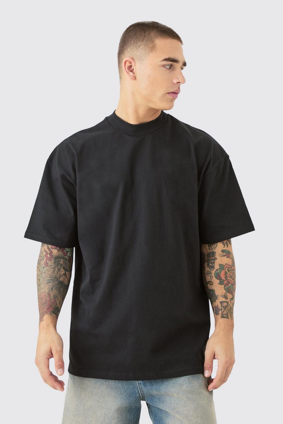 Black Oversize t-shirt i tjockt tyg (2-pack). image number 1