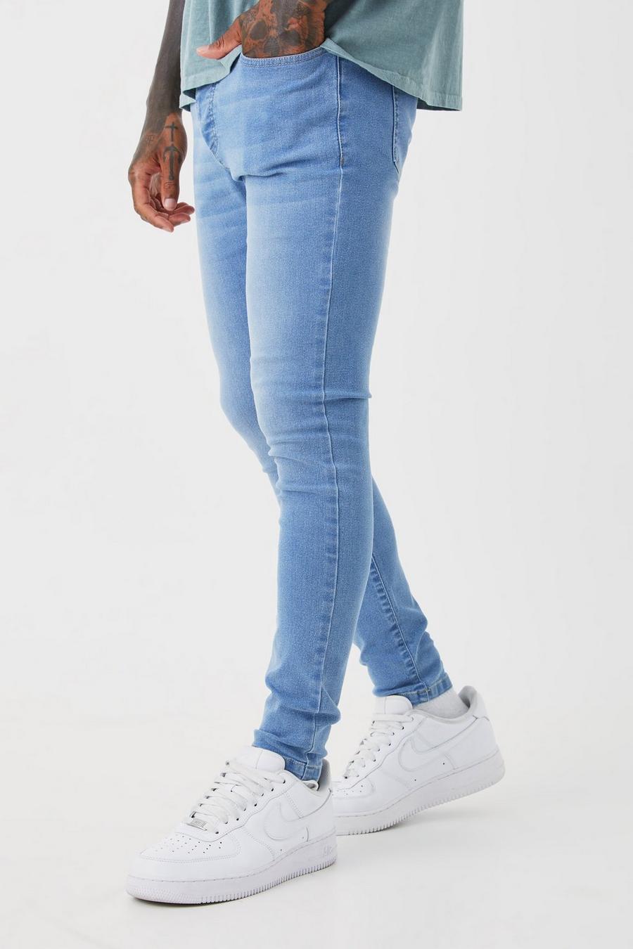 Super Skinny Stretch Jeans, Light blue