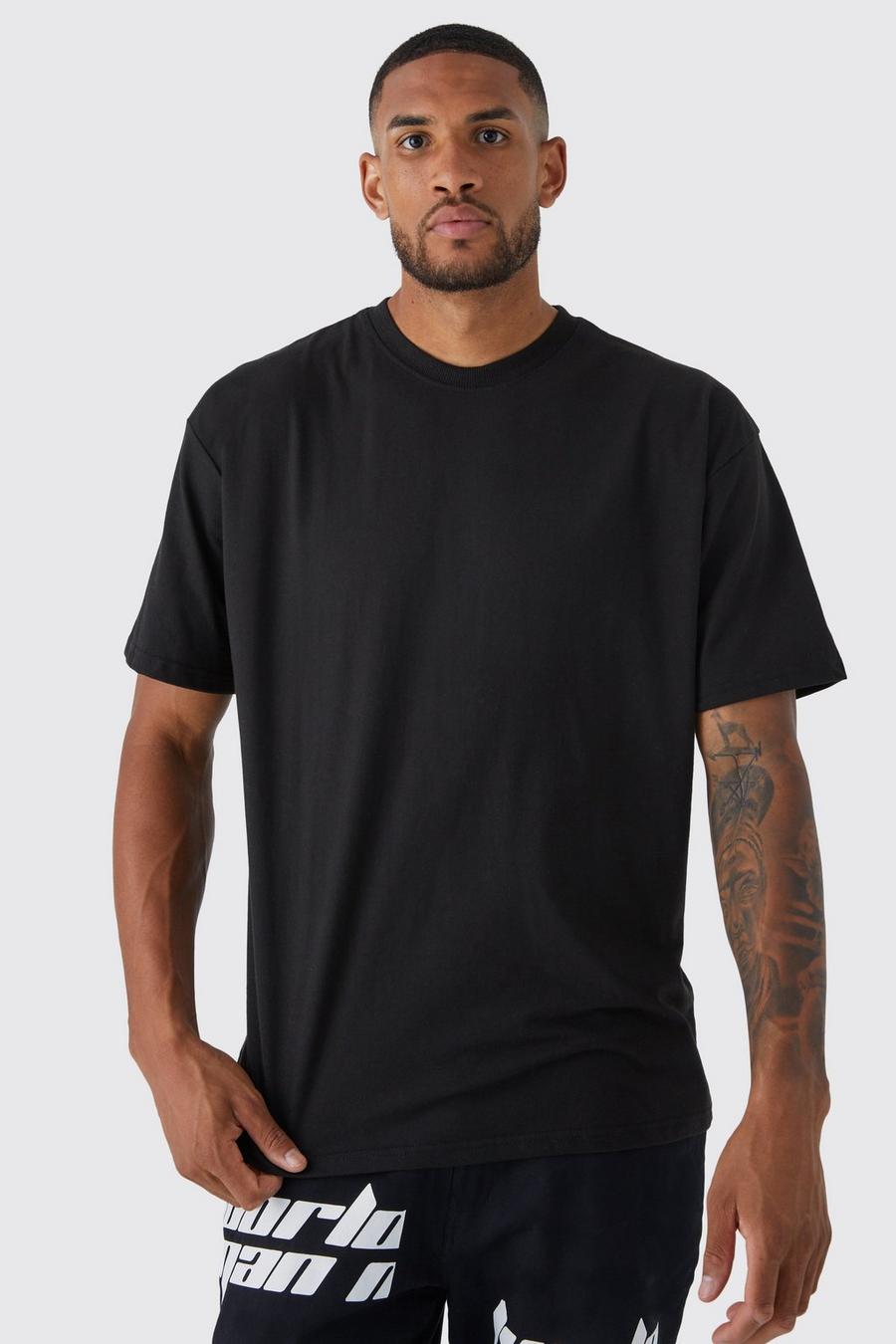 Black Tall Oversize t-shirt med rund hals