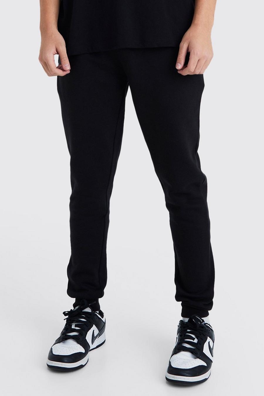 Super Skinny Jogginghose aus REEL Baumwolle, Black