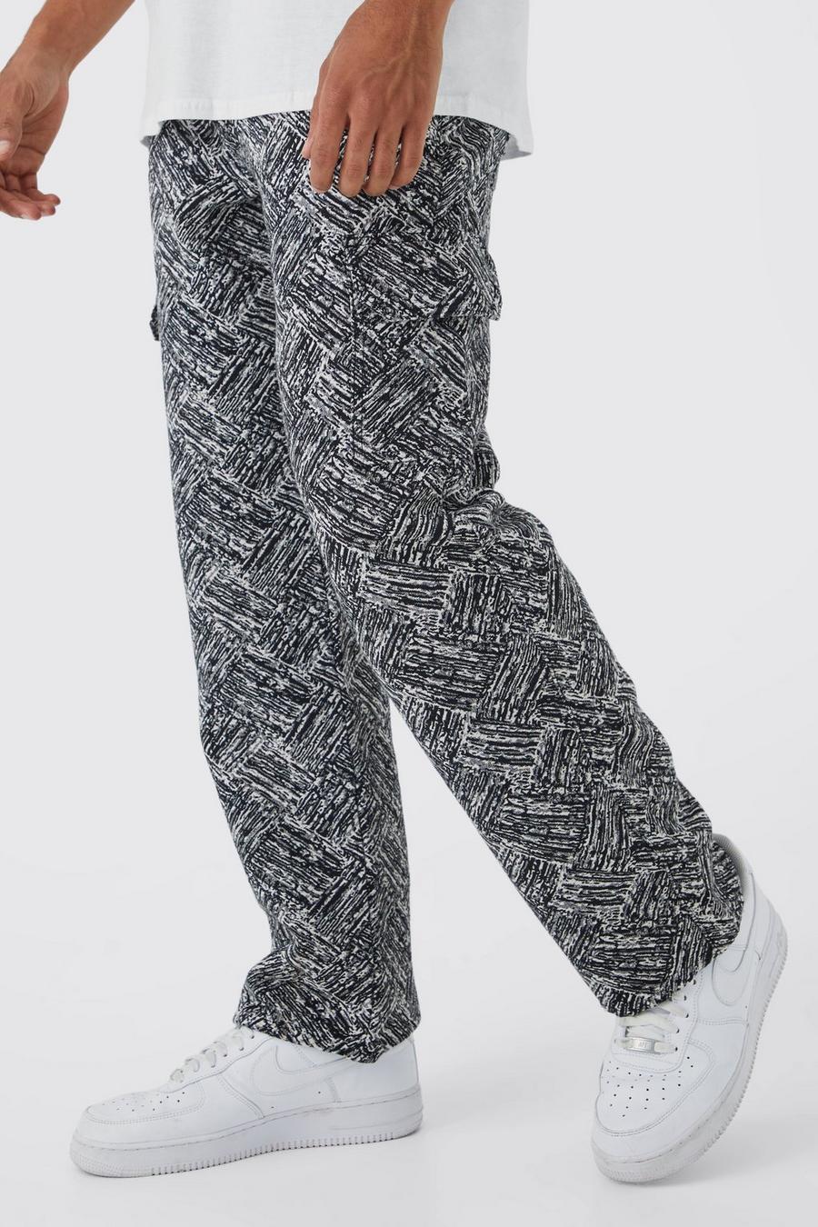 Charcoal Relaxed Fit Tapestry Cargo Trouser