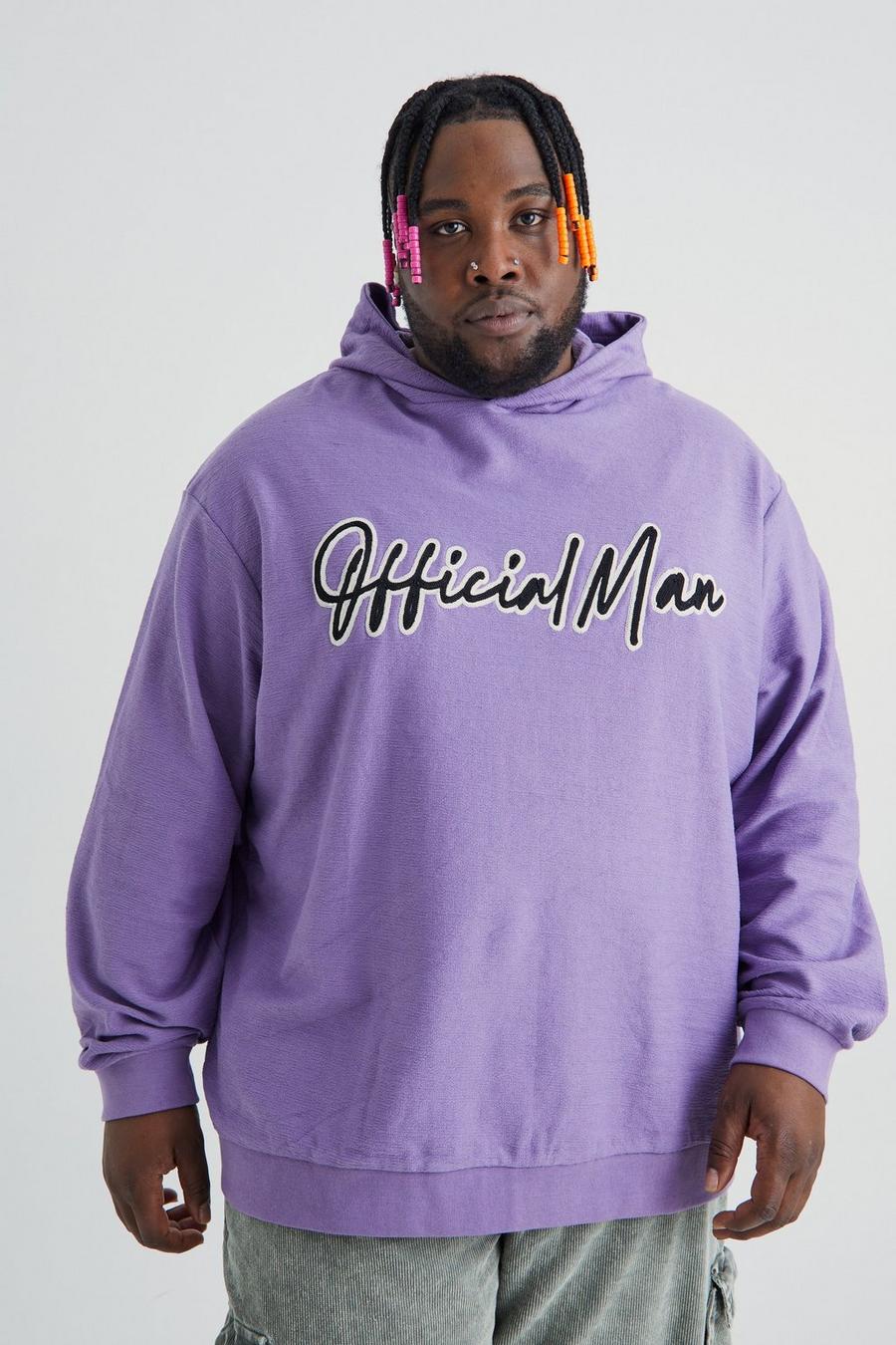 Purple Plus Oversize hoodie med dragkedja image number 1