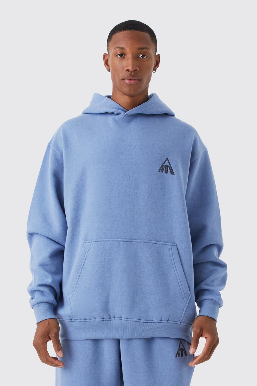 Dusty blue MAN Oversize hoodie image number 1