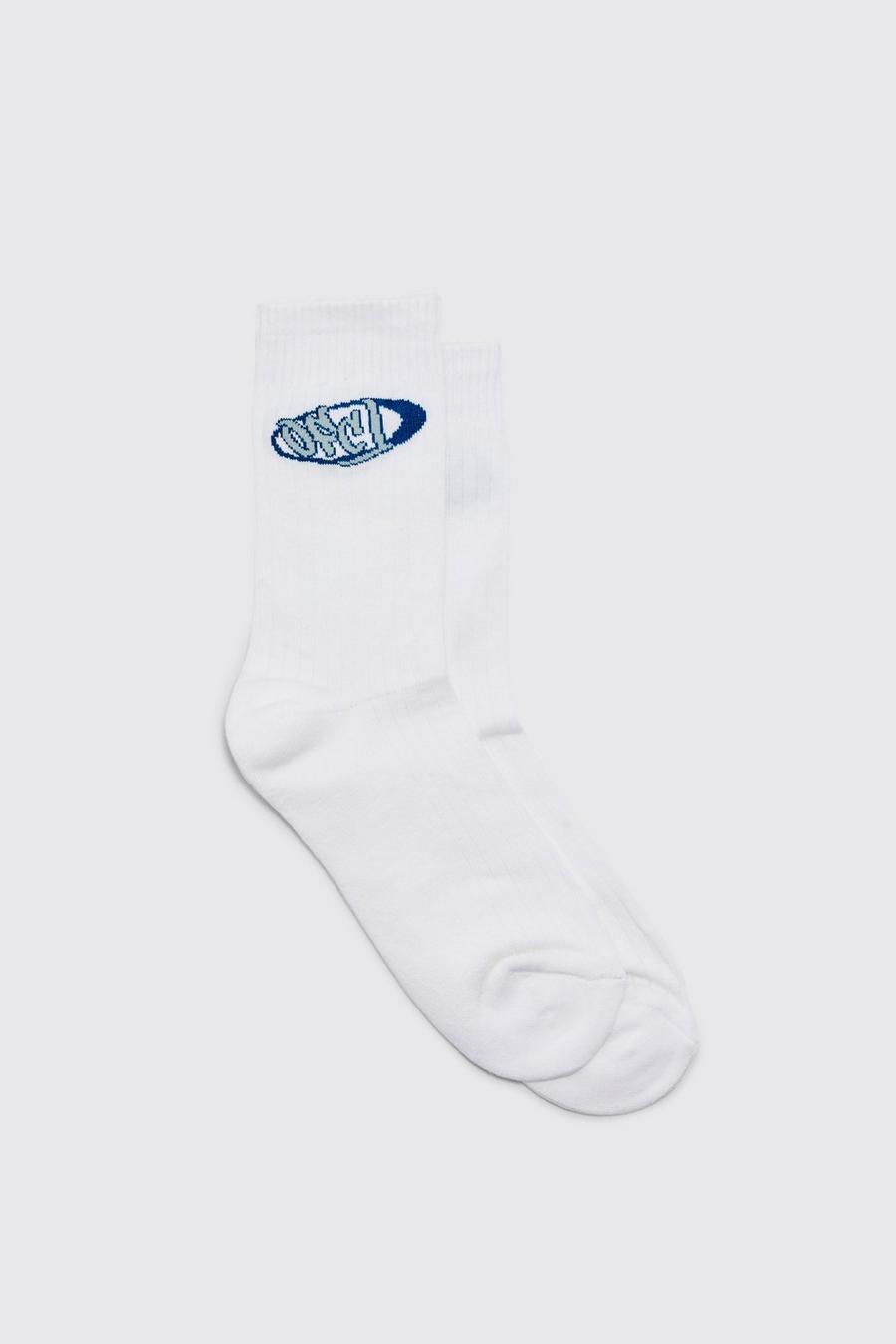 White Ofcl Logo Socks image number 1