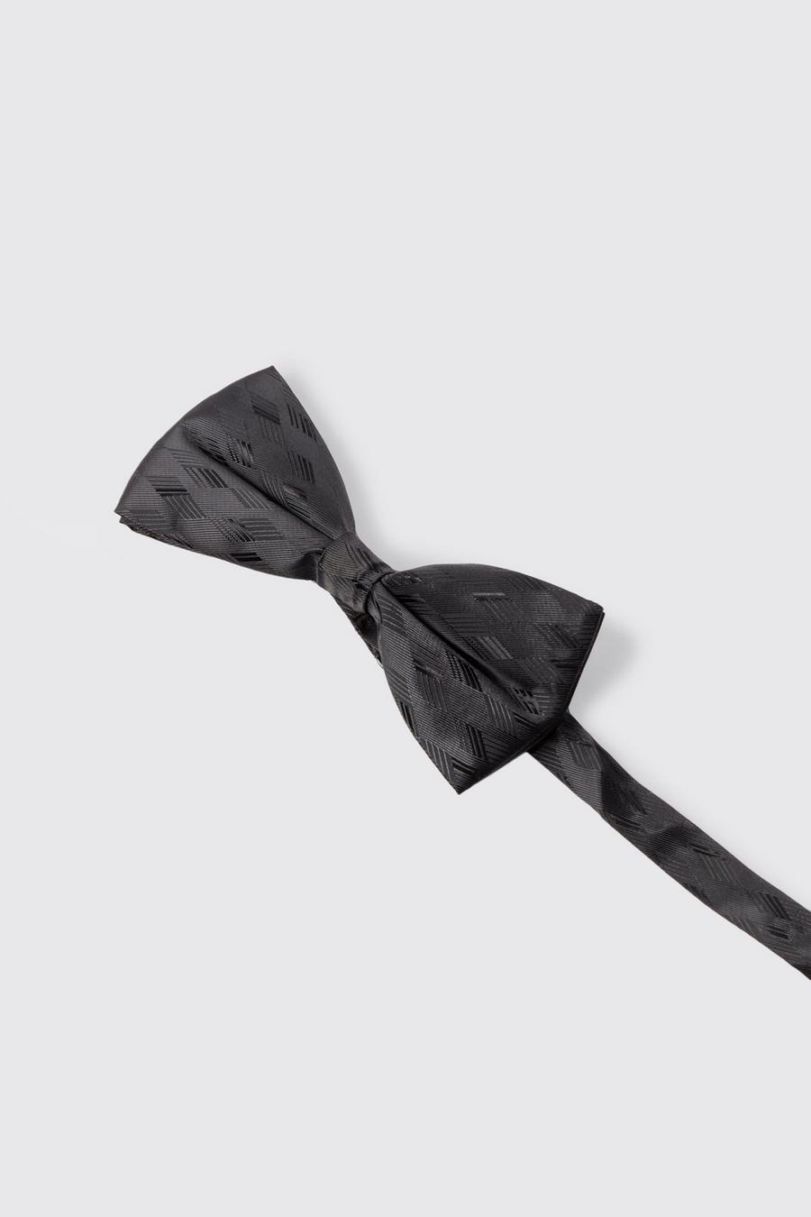 Black Jacquard Bow Tie image number 1