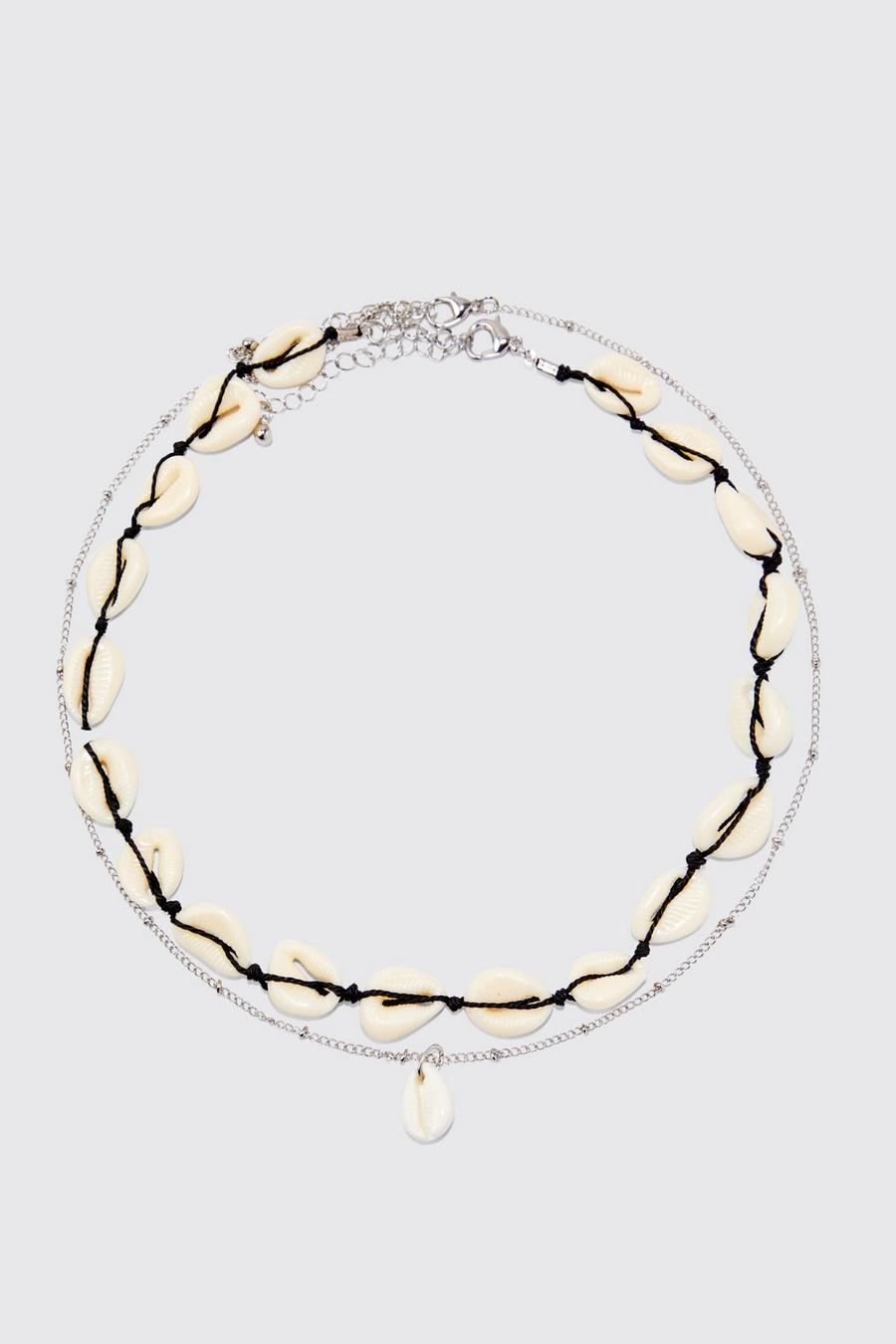 White 2 Pack Shell Necklaces